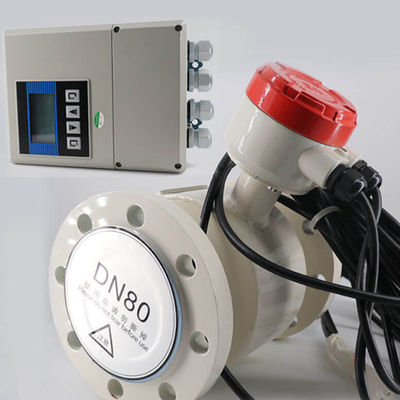 Dn25 Dn100 سبليت نوع مقياس التدفق الكهرومغناطيسي مقياس الجريان المغناطيسي للمياه